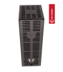 Chimenea modular KRATKI NBC 500/500 Alta 8 kW Ø 200 puerta elevable Sinter de cuarzo FOKOS GRAFITE thermotec negro