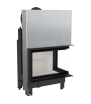 KRATKI MBA stalen houtkachel, rechterzijde, 17 kW, Ø 200, hefdeur, gebogen glas