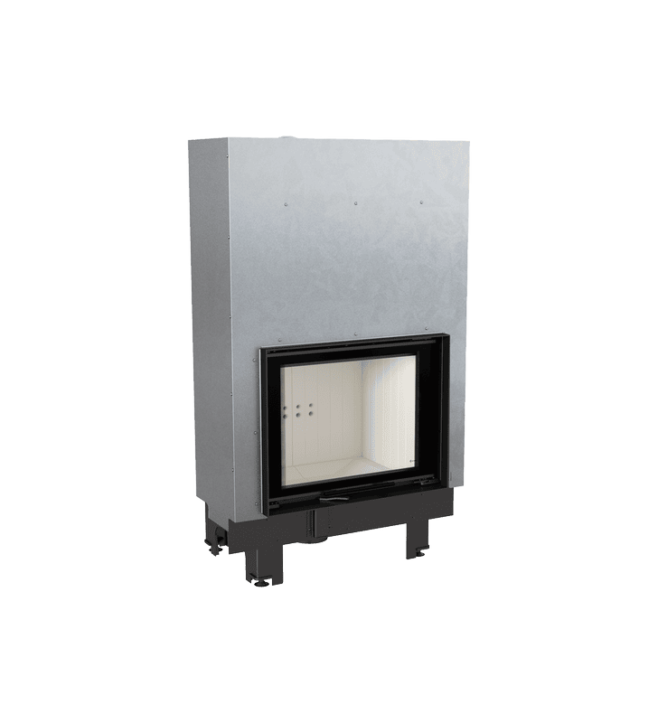 Chimenea de leña de acero KRATKI MBZ 13 kW Ø 200 puerta elevable