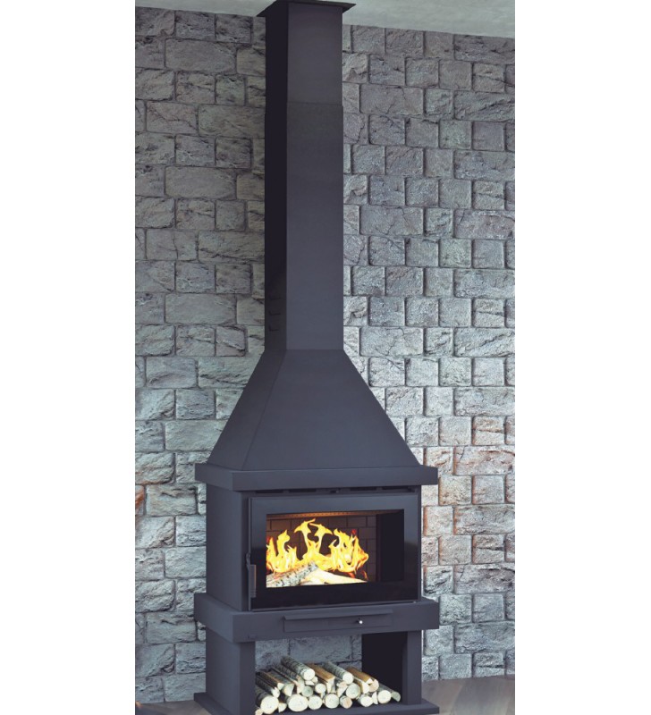 C-300 TFK Chimenea Metálica con leñero FM