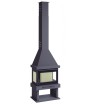 C-303 TFK Chimenea Metálica Tres Caras con leñero FM
