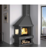 C-302 IK Chimenea Metálica con leñero FM