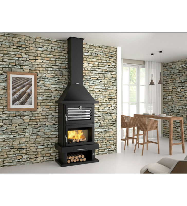 C-200 H Chimenea Metálica con horno FM