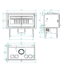 IZ-100 FKT Insertable De Leña Panorámico FM