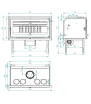 IZ-100 FKC Insertable De Leña Panorámico FM