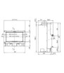 Plano de medidas Jotul Atraflam 16/9 600 Frontal