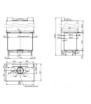 Plano de medidas Jotul Atraflam 800 Vision 3 cristales