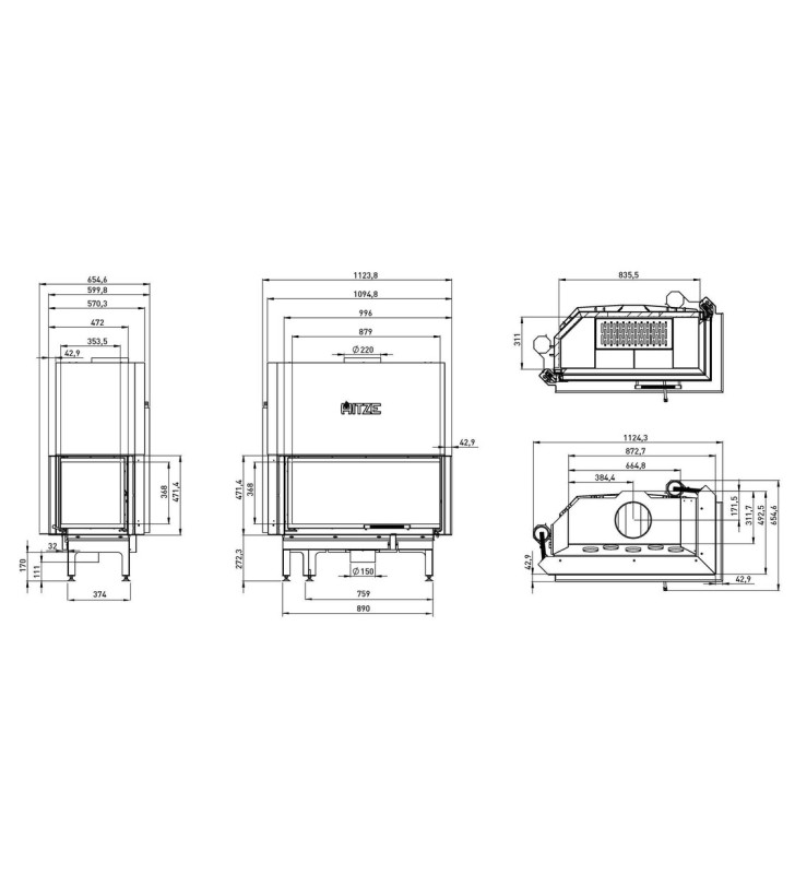 Plano de medidas Hitze 19R Lateral Derecho