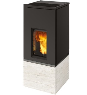 Rise 7 estufa de pellet Edilkamin limestone/lavica