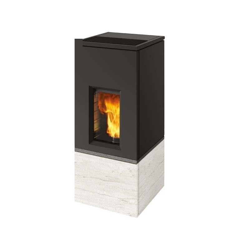 Rise 7 estufa de pellet Edilkamin limestone/lavica