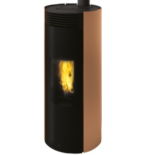 Libra X 7 estufa de pellet Edilkamin acero moka