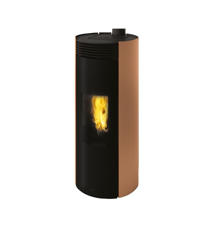 Libra X 7 estufa de pellet Edilkamin acero moka