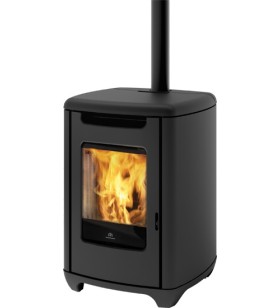 Sense 6 estufa de pellet Edilkamin acero negro