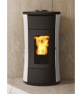 Cherie H 10 Evo termoestufa de pellet Edilkamin acero blanco mate