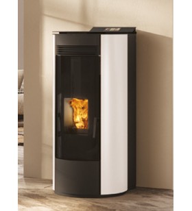 Ionya H 19 termoestufa de pellet Edilkamin acero blanco