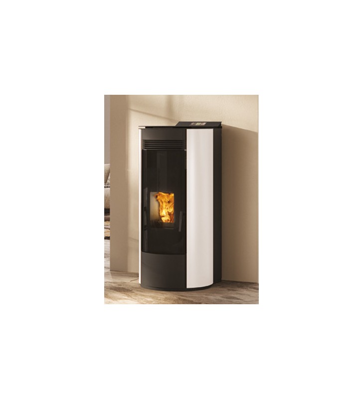 Ionya H 19 termoestufa de pellet Edilkamin acero blanco