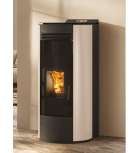 Ionya H 22 termoestufa de pellet Edilkamin acero tórtola