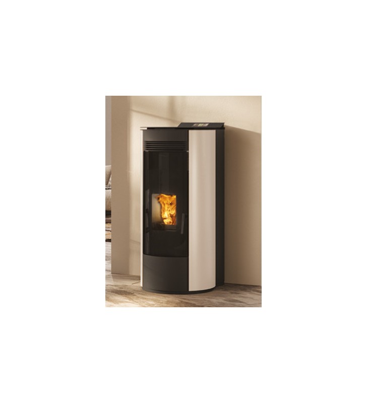 Ionya H 22 termoestufa de pellet Edilkamin acero tórtola