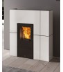 Blade H 15 Evo termoestufa de pellet Edilkamin acero blanco mate