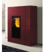 Blade H 19 Evo termoestufa de pellet Edilkamin acero burdeos