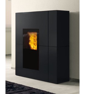 Blade H 23 Evo termoestufa de pellet Edilkamin acero negro