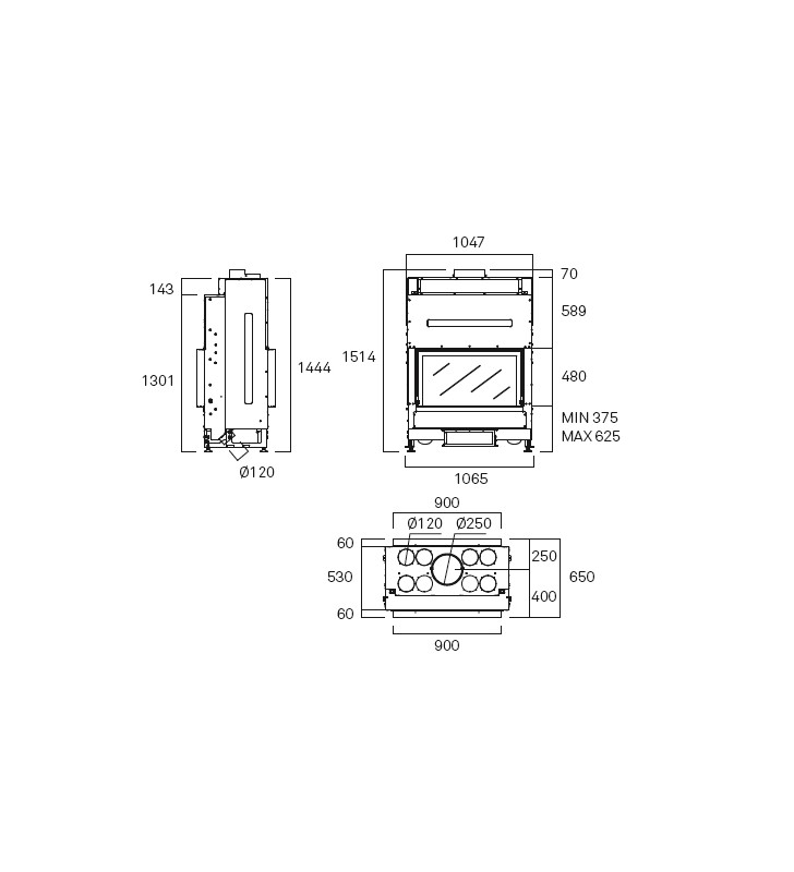 Plano de medidas Rocal G 450 DC