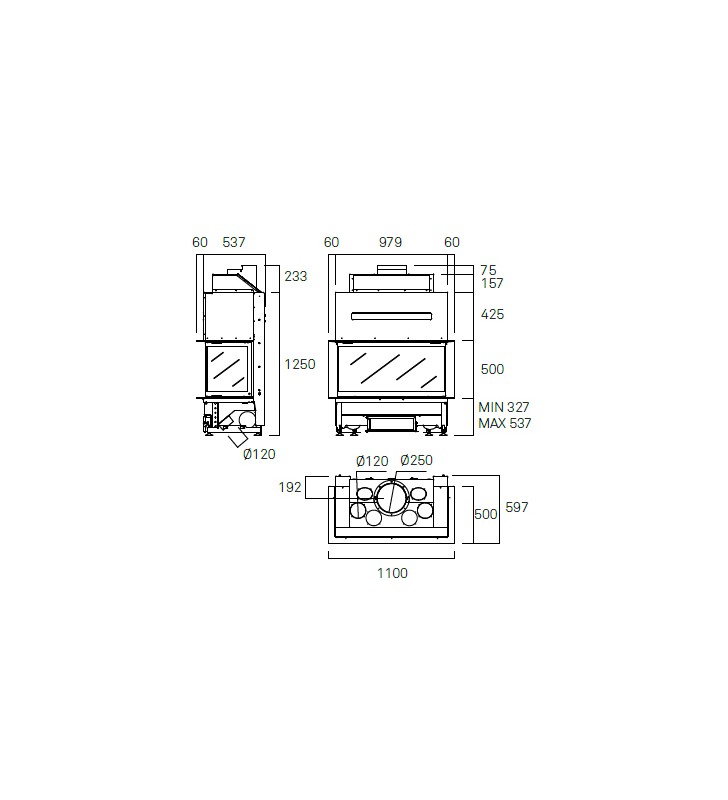 Plano de medidas Rocal G 450 TC