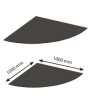 Piastrella angolare decorativa per pavimento, nera, 1000x1000x15 mm, Bronpi