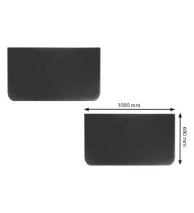 Placa de piso frontal decorativa, preta, 1000x680x15 mm, Bronpi