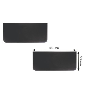 Dekorative Bodenfrontplatte, schwarz, 1000x500x15 mm, Bronpi