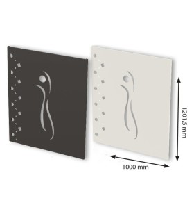 Siebgedruckte Dekorplatte 1000x1200 mm weiß Bronpi