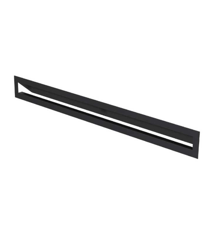 Grille simple 40x8 noire Bronpi