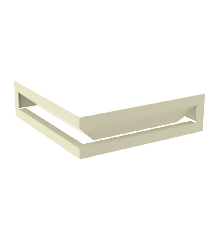 Einfaches Eck-Lüftungsgitter 50x50x8 weiß Bronpi