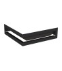 Single corner grille 30x30x8 black Bronpi