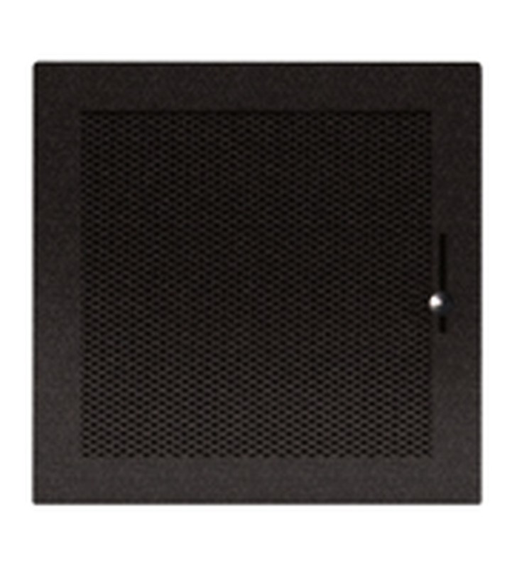 Grille simple M-D 15x15 sortie Ø12 cm noire Bronpi