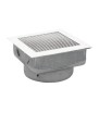 M-D enkel gemotoriseerd rooster met turbine 15x15 uitlaat Ø12 cm grijs Bronpi