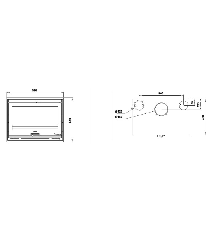 Plano de medidas Dovre 2220S Clásico