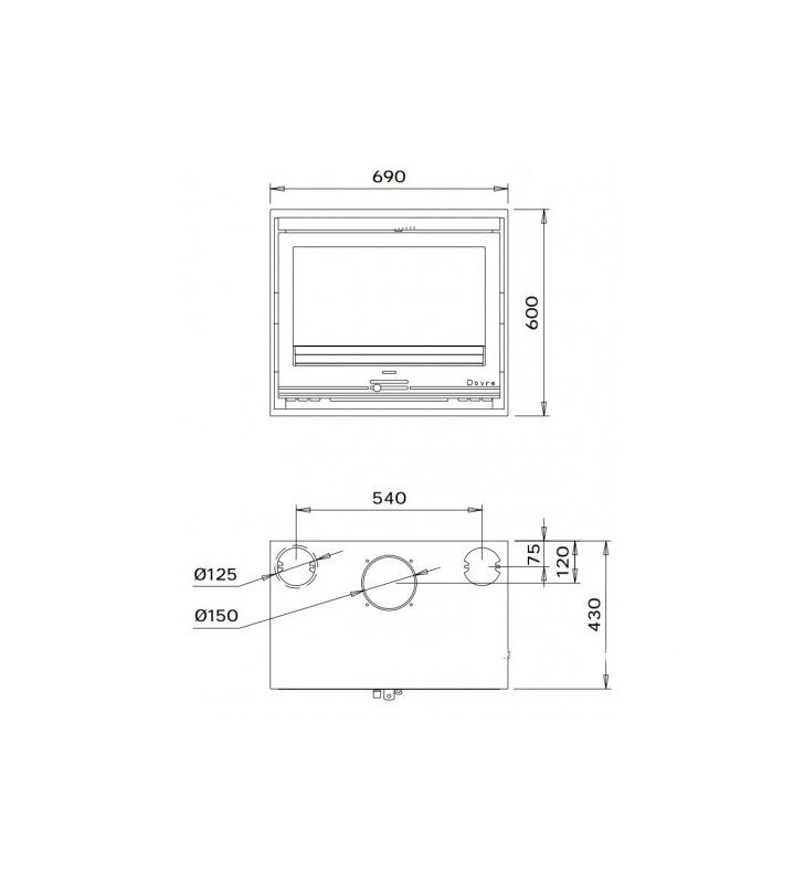 Plano de medidas Dovre 2520S Clásico