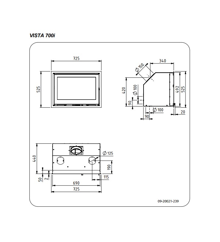 Plano de medidas Dovre Vista 700 I