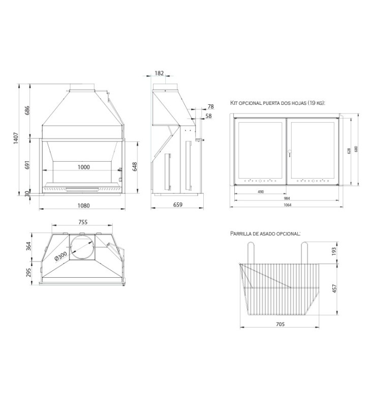 Plano de medidas Ferlux S-100