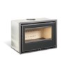 Steel and vermiculite insert with silkscreened glass