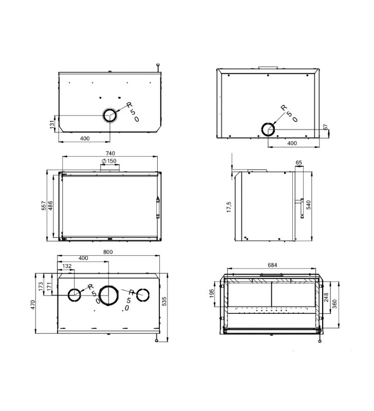Piano di misurazione Hitze Cubo 800