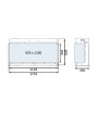 Plano de medidas Chimenea Eléctrica Eclipse 110