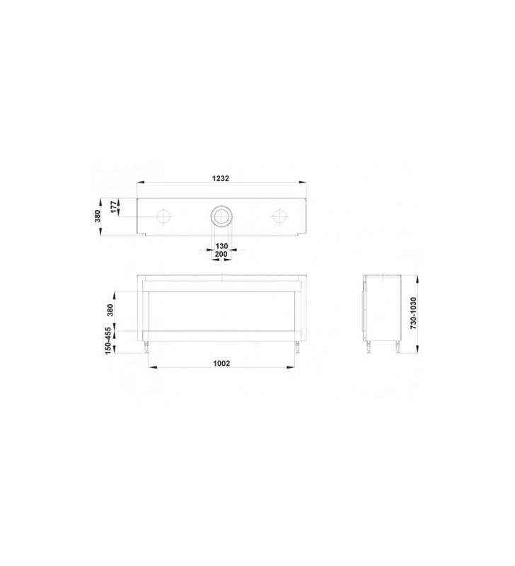 Plano de medidas Chimenea MG 100/38