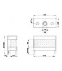 Plano de medidas Chimenea MG 100/38 DCA