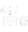 Plano de medidas Chimenea MG 140/38 TC (3 caras)