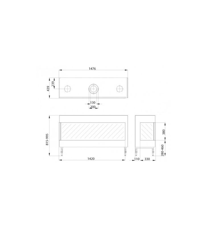 Plano de medidas Chimenea MG 140/38 DCA