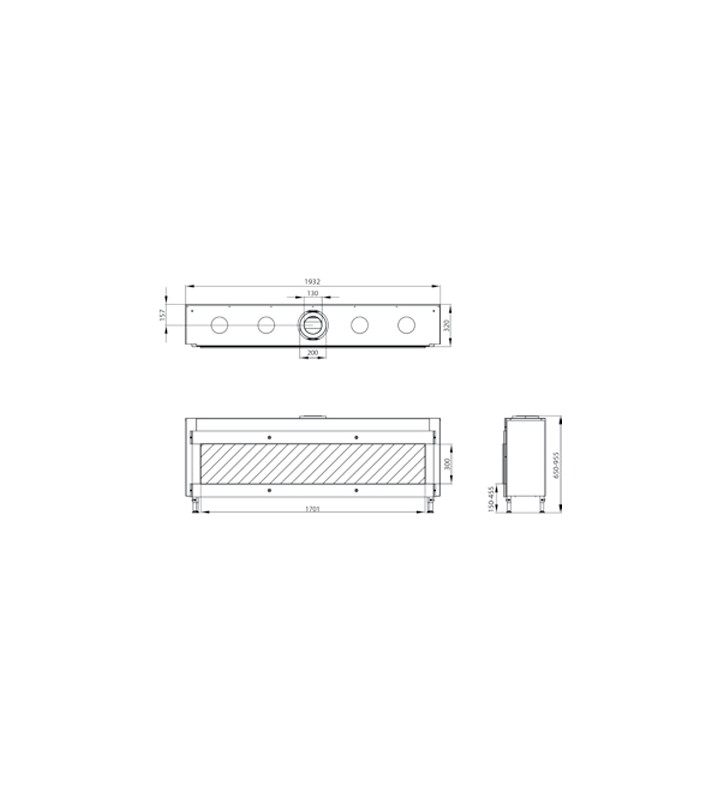 Plano de medidas Chimenea MG 170/30