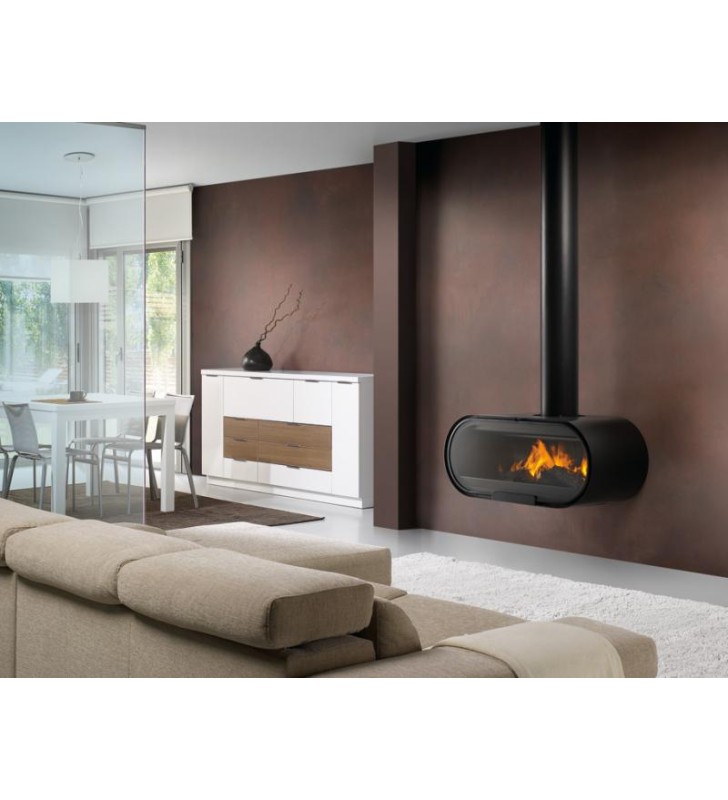 Chimenea metálica frontal