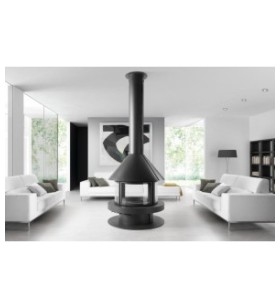 Chimenea metálica central